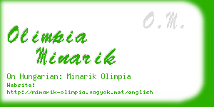 olimpia minarik business card